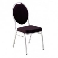 chaise tissu noir ORPHEE